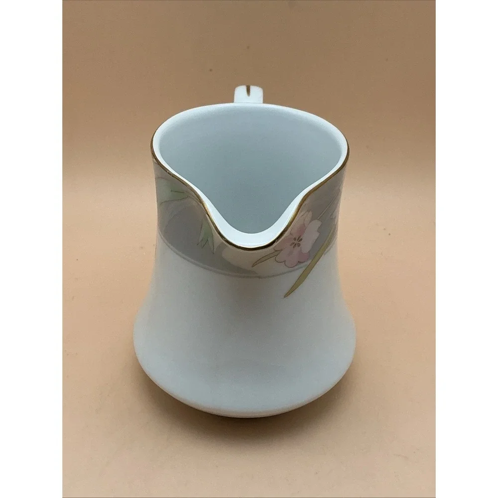 Mikasa Charisma Gray Sugar Bowl Lid Creamer Set Fine China L9049 Vintage Japan